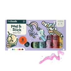 Peel & Stick Paint Glitter - Easy Peel and Stickable Colours - Hey Doodle Peel & Stick Paint Glitter - Easy Peel and Stickable Colours - Hey Doodle